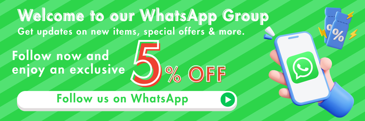 Follow us on WhatsApp! Get updates on new items and special offers