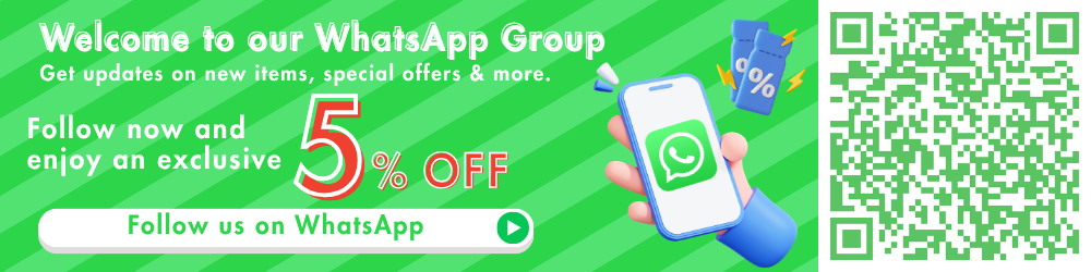 Follow us on WhatsApp! Get updates on new items and special offers